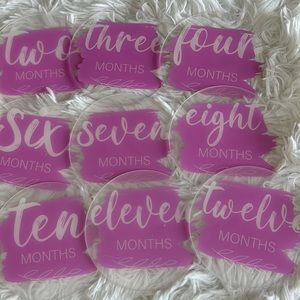 Set of 14 Acrylic Monthly Milestone Discs